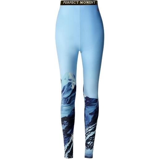 Perfect Moment leggings con banda logata - blu
