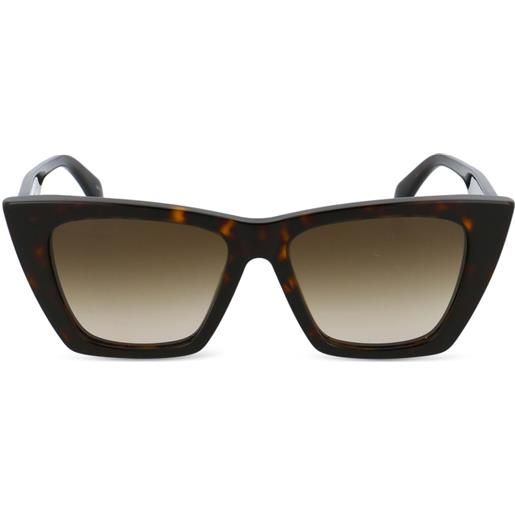 Alexander McQueen Eyewear occhiali da sole cat-eye tartarugati - marrone