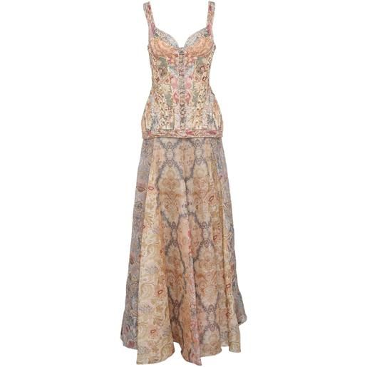 ZIMMERMANN abito corded rebellion lungo - toni neutri