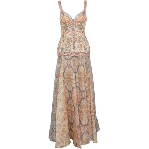 ZIMMERMANN abito corded rebellion lungo - toni neutri
