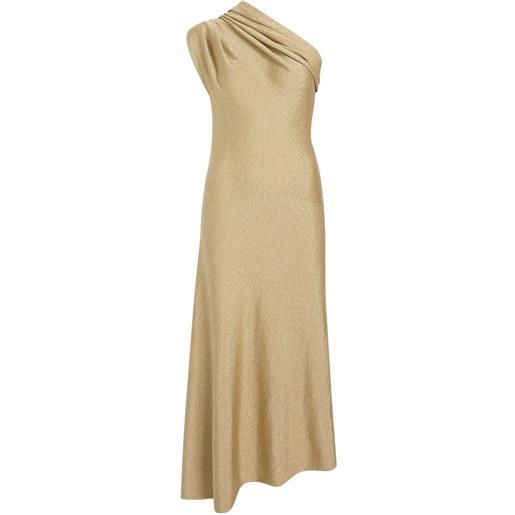 KHAITE abito midi coast drappeggiato - oro