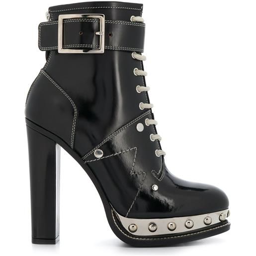 Alexander McQueen stivaletti con borchie - nero