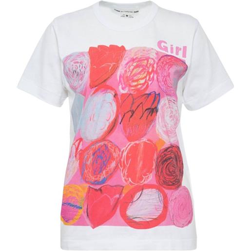 Comme Des Garçons Girl x mao yoshino t-shirt - bianco