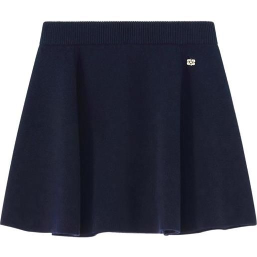 GANNI minigonna con logo - blu