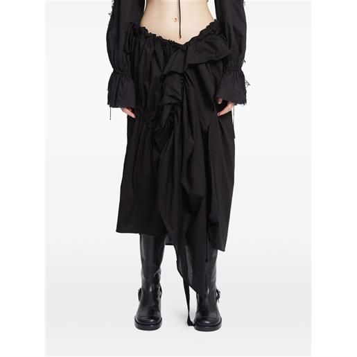 Ann Demeulemeester gonna maike con ruches - nero