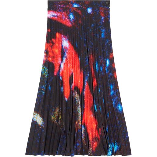 MM6 Maison Margiela gonna plissettata con stampa - nero