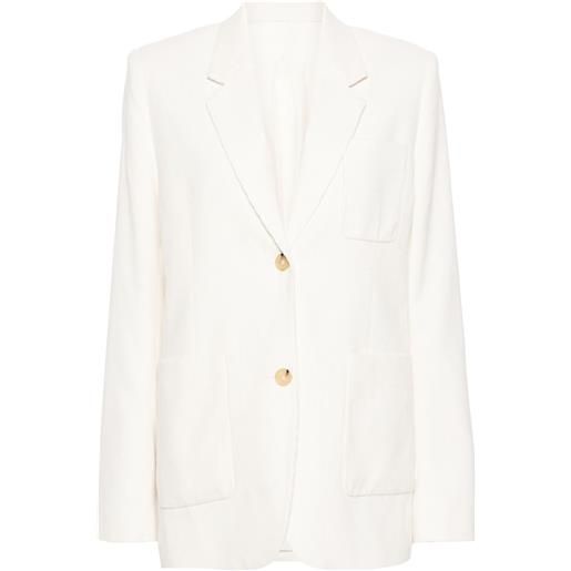 TOTEME blazer a coste monopetto - bianco