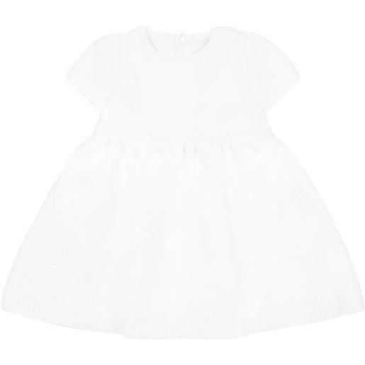 Simonetta abito con motivo jacquard - bianco