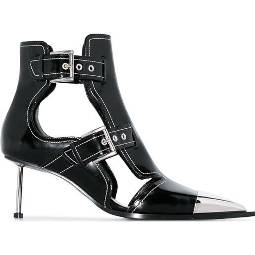 Alexander McQueen stivaletti con fibbie - nero