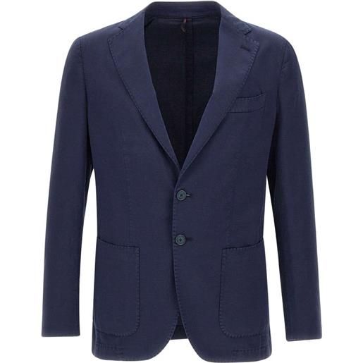 Santaniello blazer con revers a lancia - blu