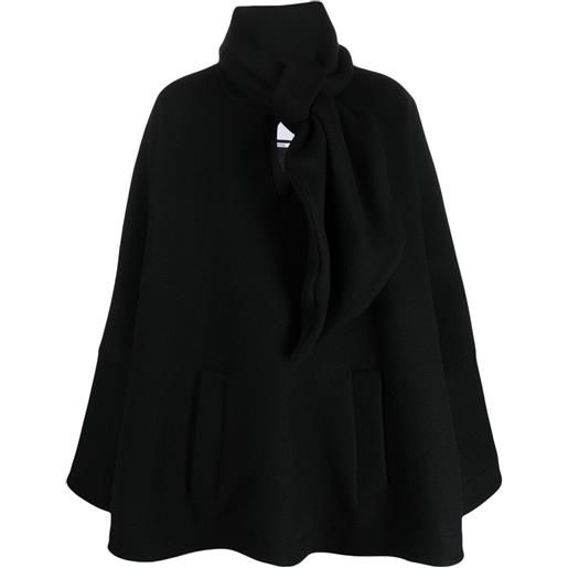 The Attico mantella con cappuccio - nero