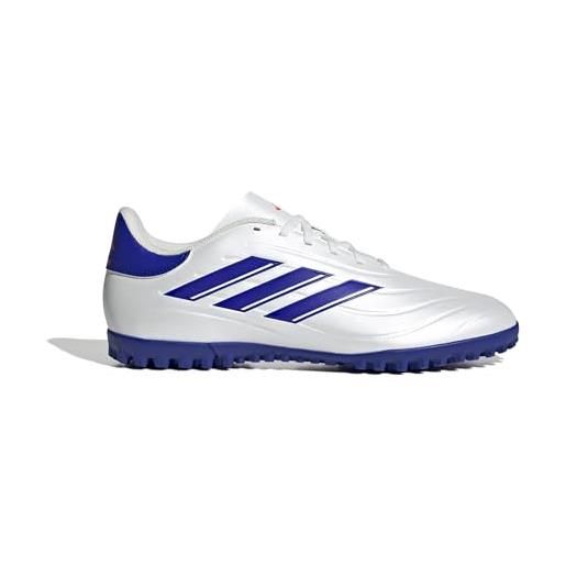 adidas copa pure ii club football boots turf, scarpe da calcio unisex-adulto, footwear white/lucid blue/solar red, 40 eu
