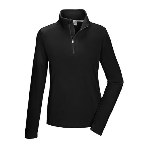 Killtec donna camicia in pile con collo alto e zip ksw 101 wmn flc shrt, schwarz, 46, 40880-000