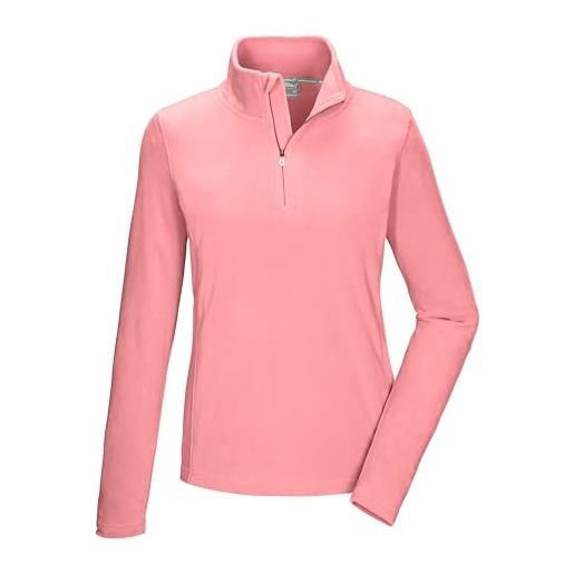 Killtec donna camicia in pile con collo alto e zip ksw 101 wmn flc shrt, hellpink, 36, 40880-000