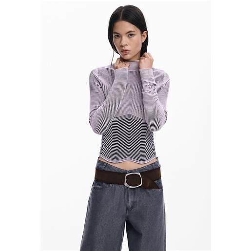 Desigual maglione a righe in rilievo