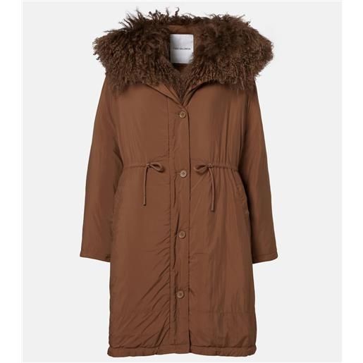 Yves Salomon piumino doudoune con shearling