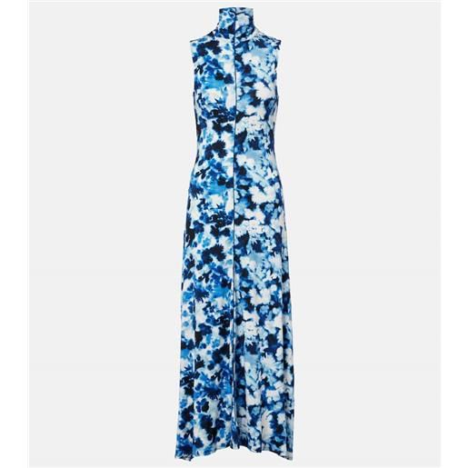 Proenza Schouler abito lungo valentina in jersey con stampa