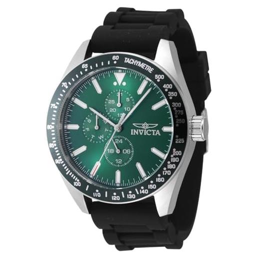 Invicta aviator 47591 orologio da uomo - impermeabile - analogico - movimento quarzo - acciaio inossidabile con quadrante verde - 45mm