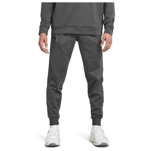 Under Armour pantaloni da jogging da uomo in pile, 025 castlerock nero, xxl