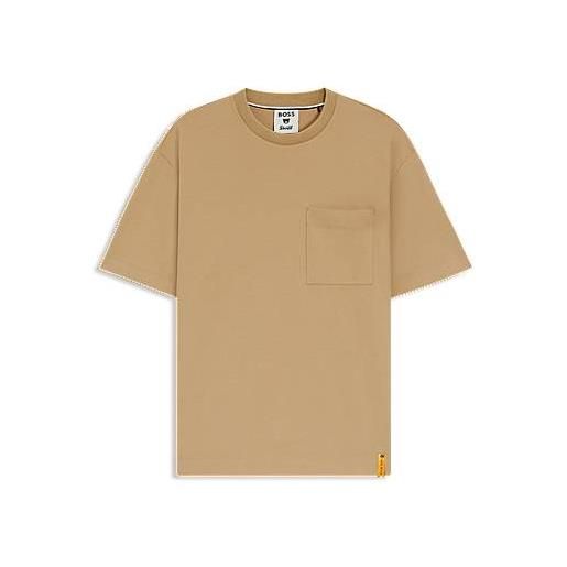 BOSS x steiff t-shirt all-gender in cotone, beige