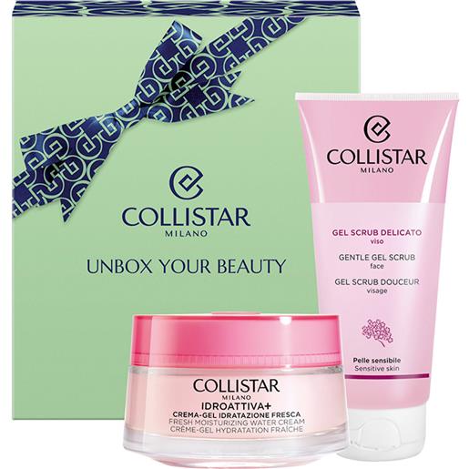Collistar unbox your beauty 2 pz cofanetto idratante crema 50 ml + scrub 100 ml cofanetto tutti i tipi di pelle
