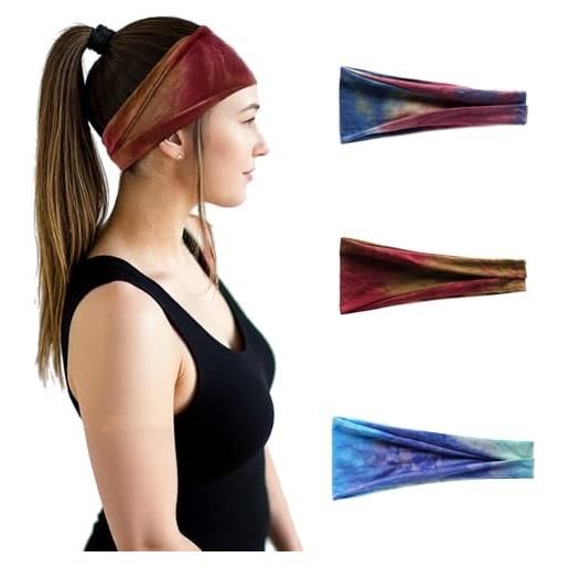 Alexis Leroy fascia per capelli donna 3 pezzi turbanti elastici moda casual set stile universo