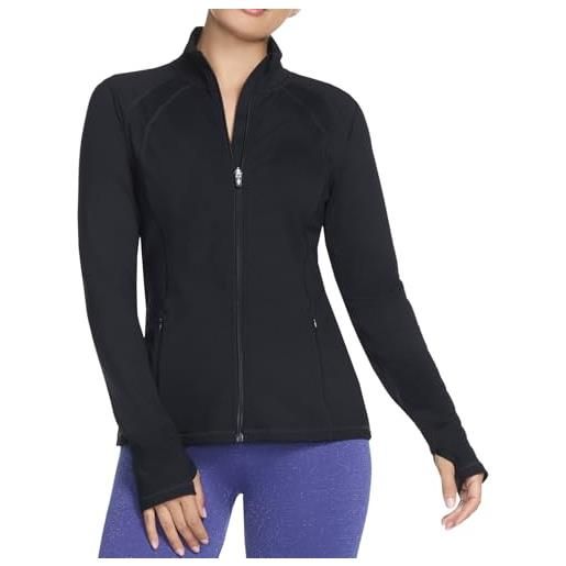 Skechers gowalk jacket giacca, nero intenso, l donna