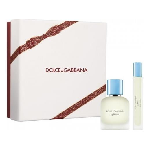 Dolce & Gabbana cofanetto light blue pour homme - eau de toilette 50 ml + eau de toilette travel spray 10 ml