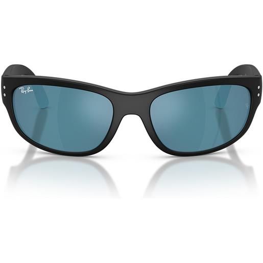 Ray-Ban occhiali da sole rj9189s 100s55 mini balorama nero opaco/blu specchiato bambini