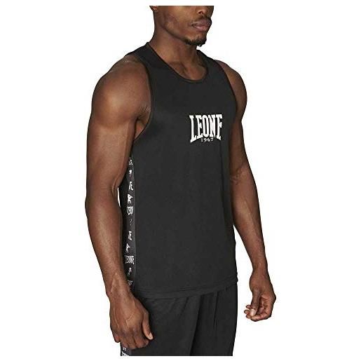 LEONE 1947, canottiera boxe ambassador, unisex-adulto, nero, m, ab218