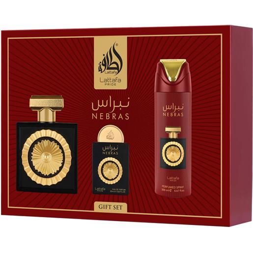 Lattafa pride nebras edp 100 ml + edp 20 ml + deo spray 200 ml