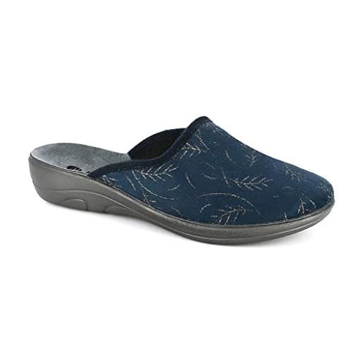 Inblu pantofole con fantasia naturale, donna, blu, 37 eu