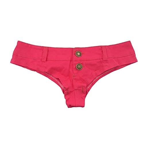Faringoto pantaloncini corti mini sexy da donna a vita bassa elasticizzati in denim hot pants abbigliamento da discoteca, 620, m