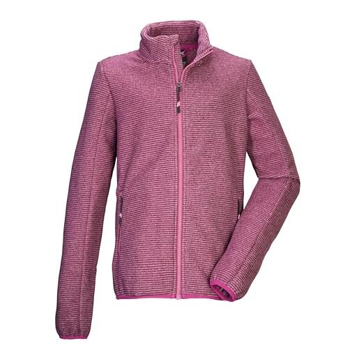Killtec bambine e ragazze giacca in pile lavorata a maglia/giacca in pile con collo alto kow 215 grls kntflc jckt, dunkel himbeere, 176, 43499-000