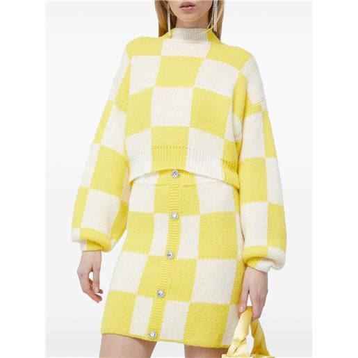 Stine Goya minigonna a quadri - giallo