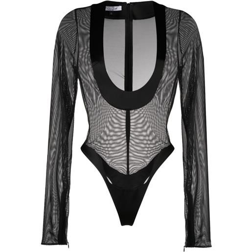 LaQuan Smith body con bordo satinato - nero