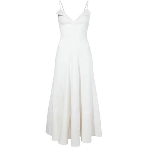 Proenza Schouler abito ruby lungo smanicato - toni neutri