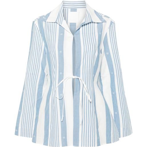 Givenchy camicia a righe 4g - blu