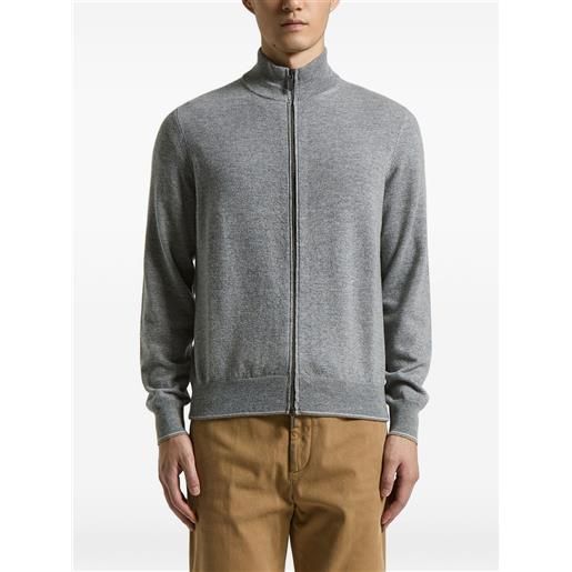 Peserico cardigan con zip - grigio