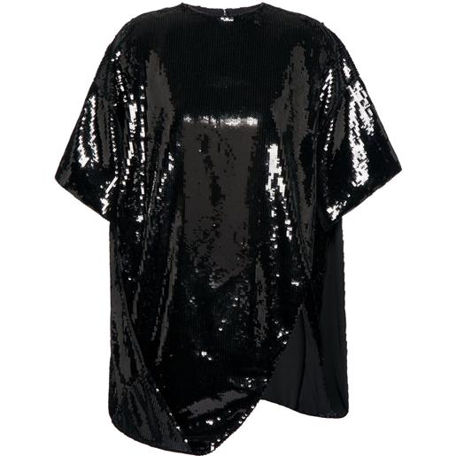 Valentino Garavani top in organza ricamato - nero