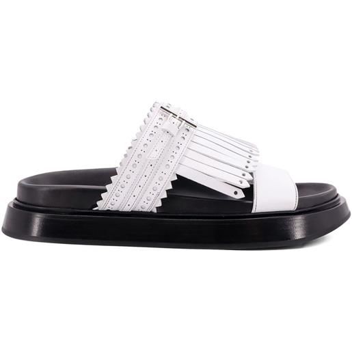 Alexander McQueen sandali con frange - bianco