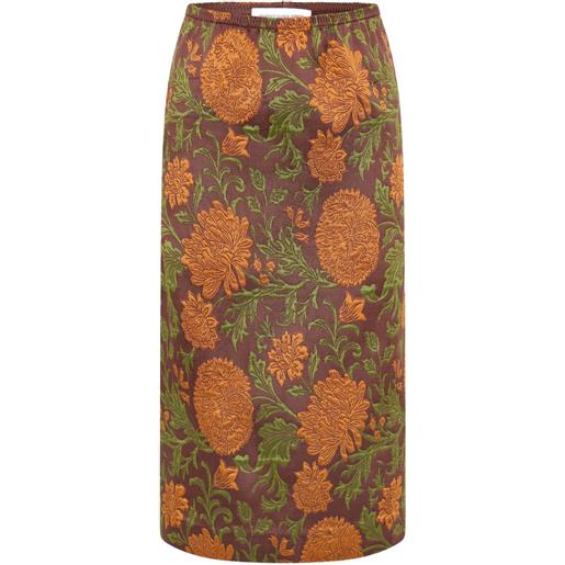 Christopher Esber gonna midi - marrone