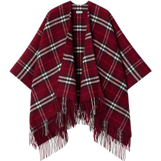 Burberry mantella a quadri - rosso