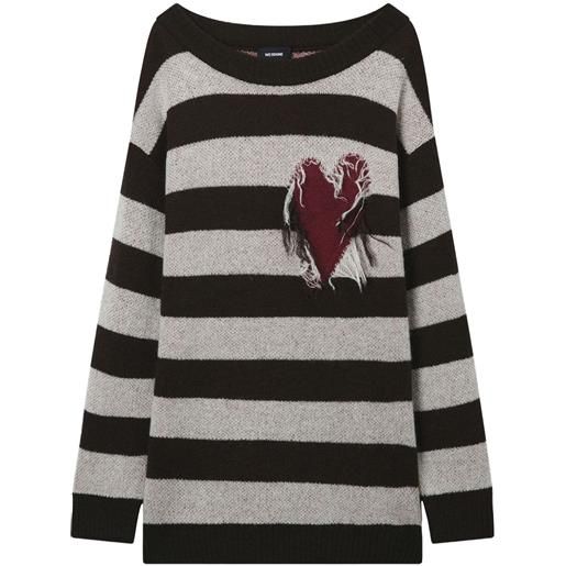 We11done maglione a righe - marrone