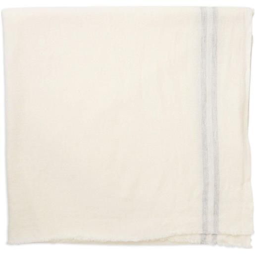 Comme Des Garçons x william welstead sciarpa con dettaglio a righe - toni neutri