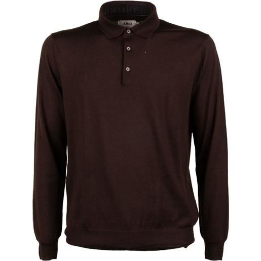 Altea polo a maniche lunghe - marrone