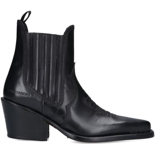 DSQUARED2 stivali city con ricamo - nero