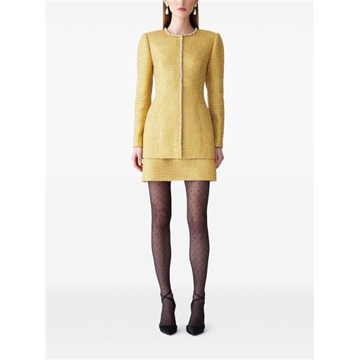 Carolina Herrera minigonna con lamé - giallo