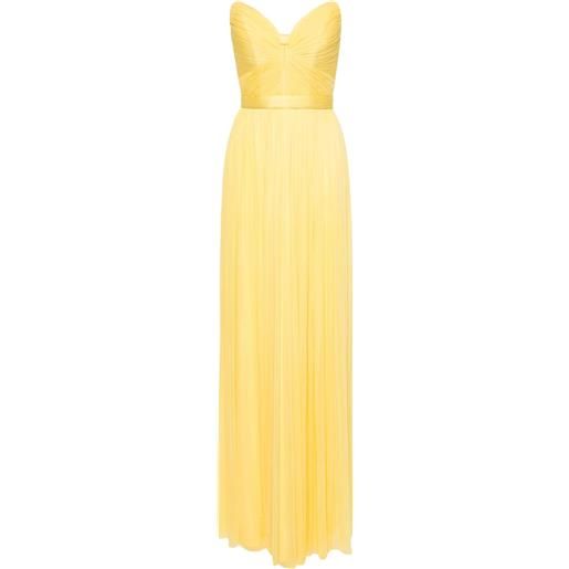CRISTALLINI abito pandora plissettato - giallo