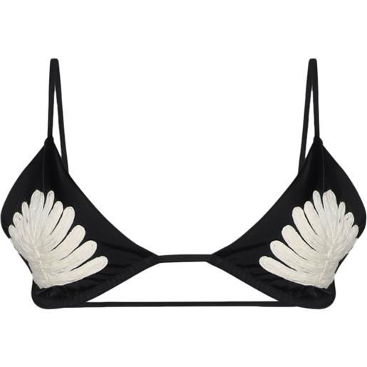 Johanna Ortiz top bikini visionary arts con ricamo - nero